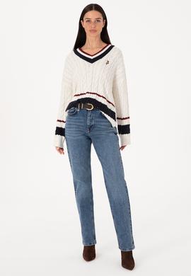 Kadın Krem Kazak - 50309559004