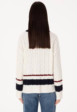 Kadın Krem Kazak - 50309559004