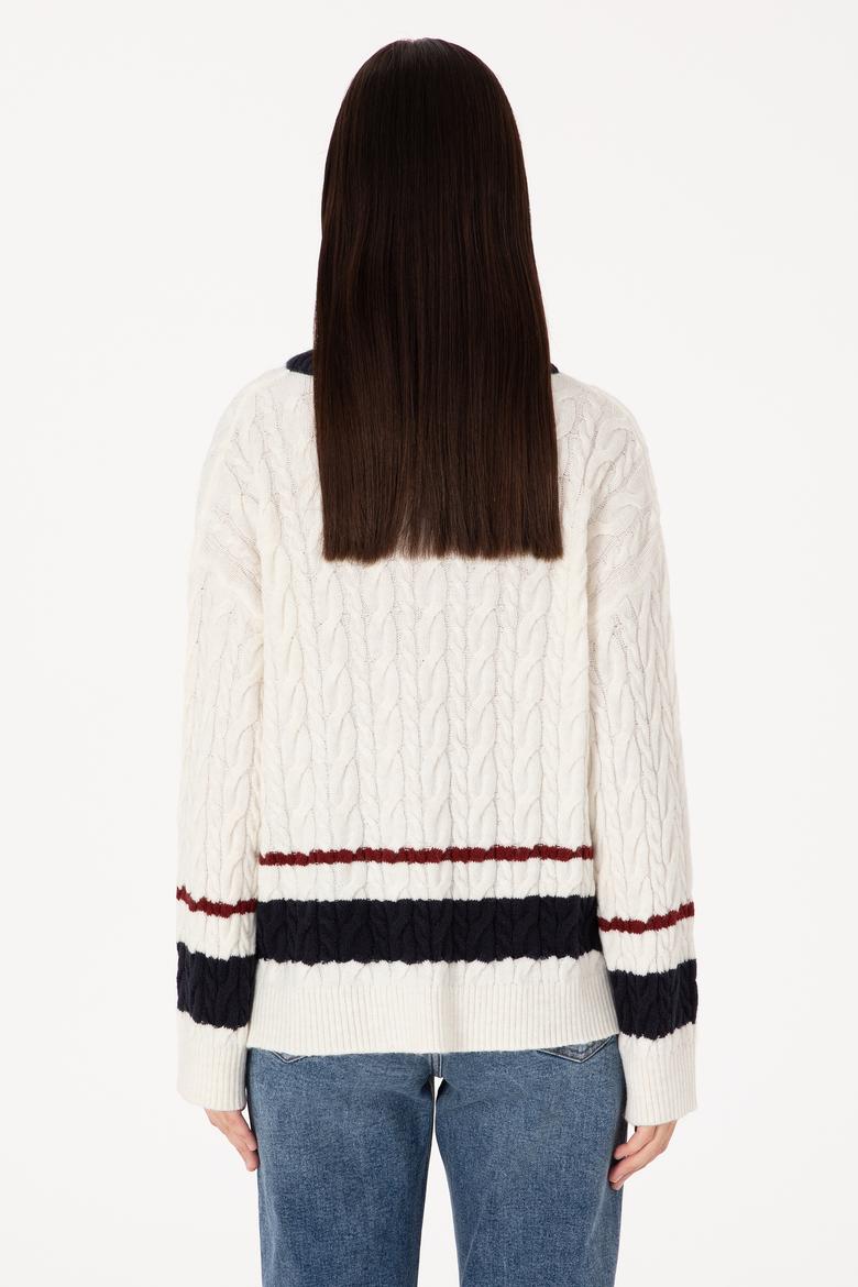 Kadın Krem Kazak - 50309559004