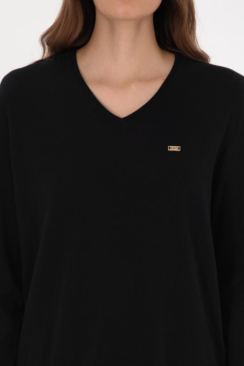 Kadın Siyah Basic Kazak - 50313598004