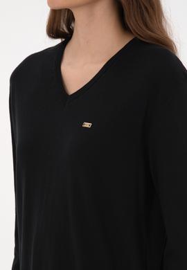 Kadın Siyah Basic Kazak - 50313598004