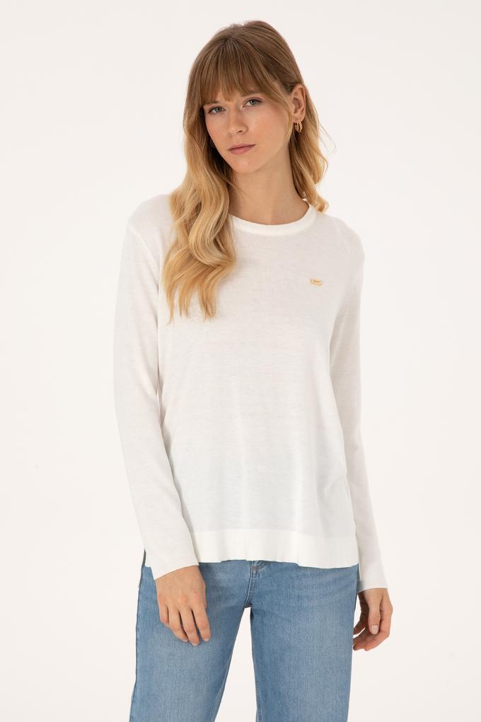 Kadın Ekru Basic Kazak