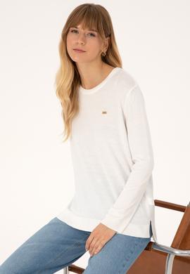 Kadın Ekru Basic Kazak - 50315449056