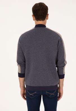 Erkek Mürdüm Örme Hırka - 50315820046