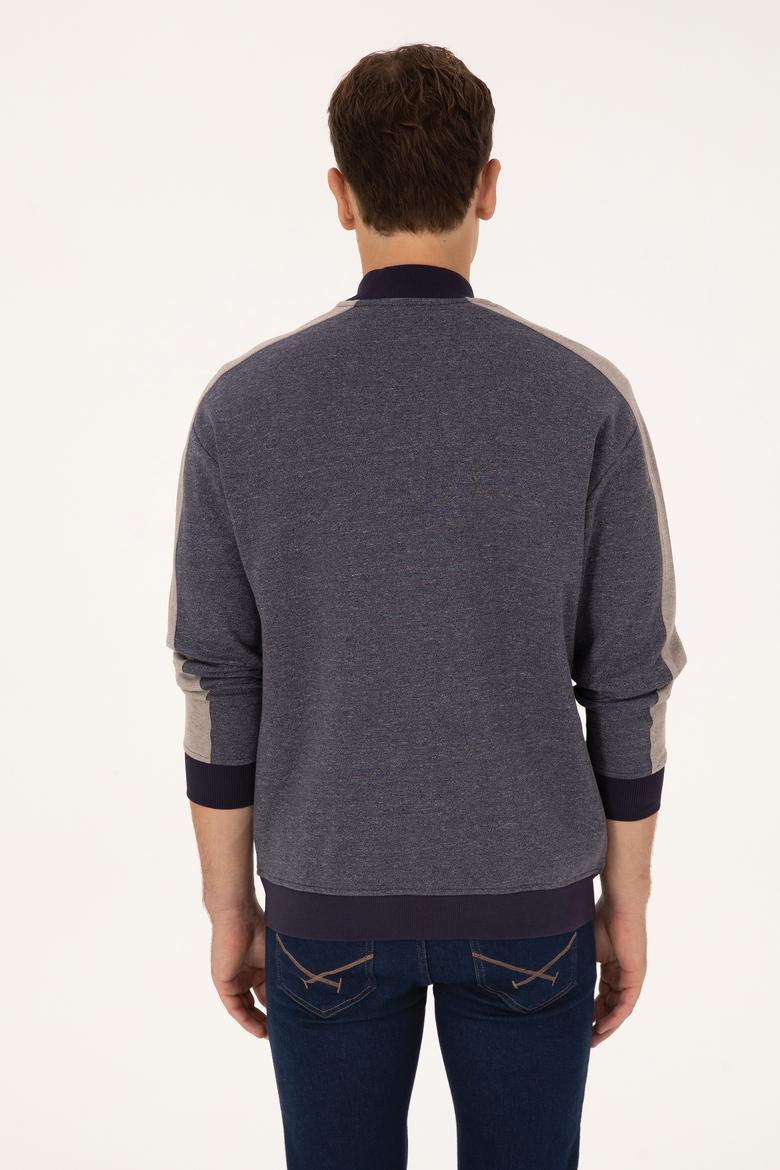 Erkek Mürdüm Örme Hırka - 50315820046