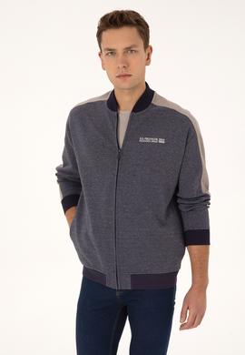 Erkek Mürdüm Örme Hırka - 50315820046