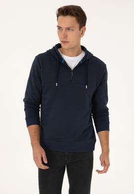 Erkek Açık Lacivert Sweatshirt - 50316356017