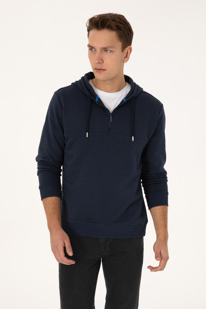 Erkek Açık Lacivert Sweatshirt