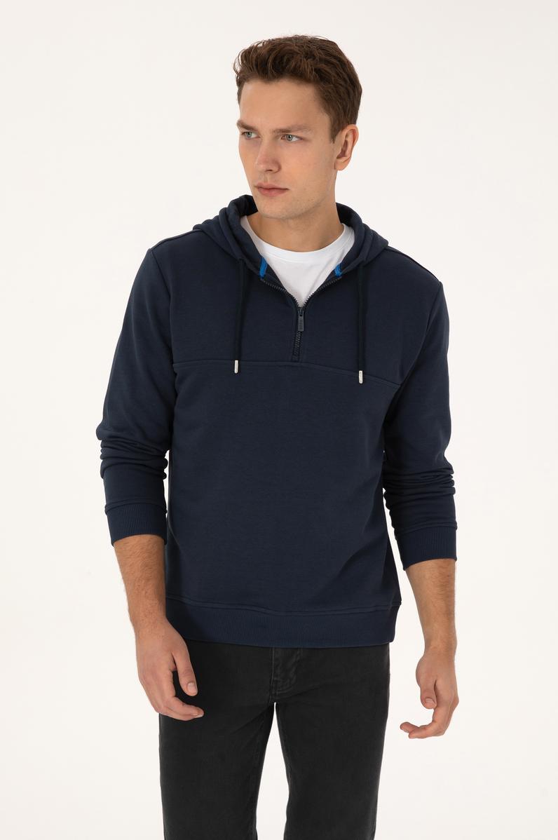 Erkek Açık Lacivert Sweatshirt