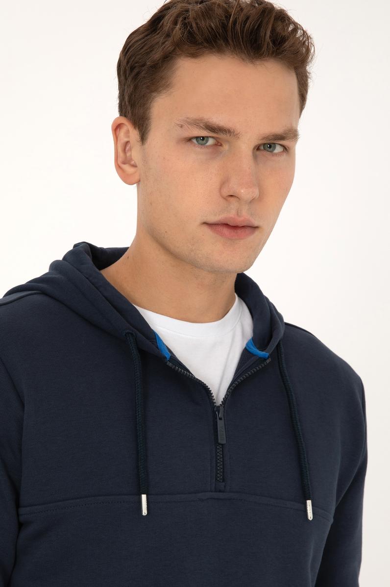 Erkek Açık Lacivert Sweatshirt