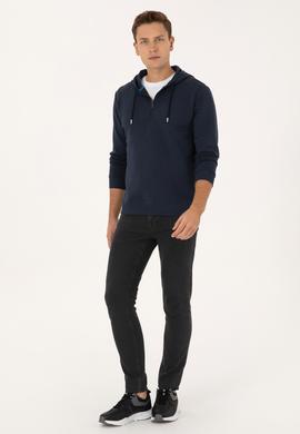 Erkek Açık Lacivert Sweatshirt - 50316356017