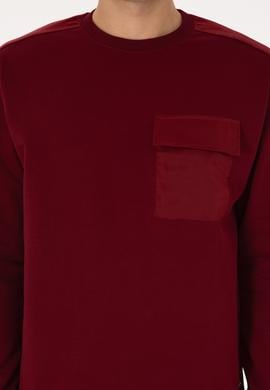 Erkek Bordo Sweatshirt - 50316401067