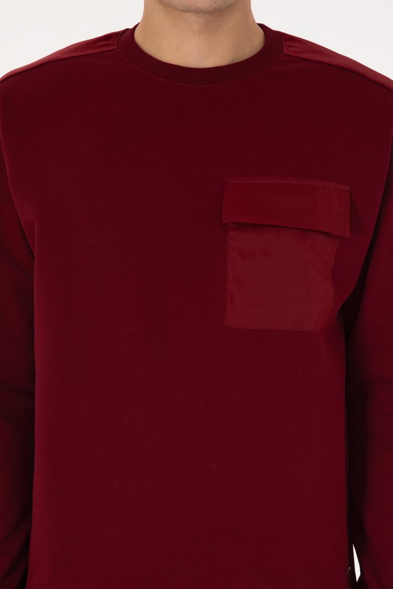 Erkek Bordo Sweatshirt - 50316401067