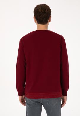 Erkek Bordo Sweatshirt - 50316401067