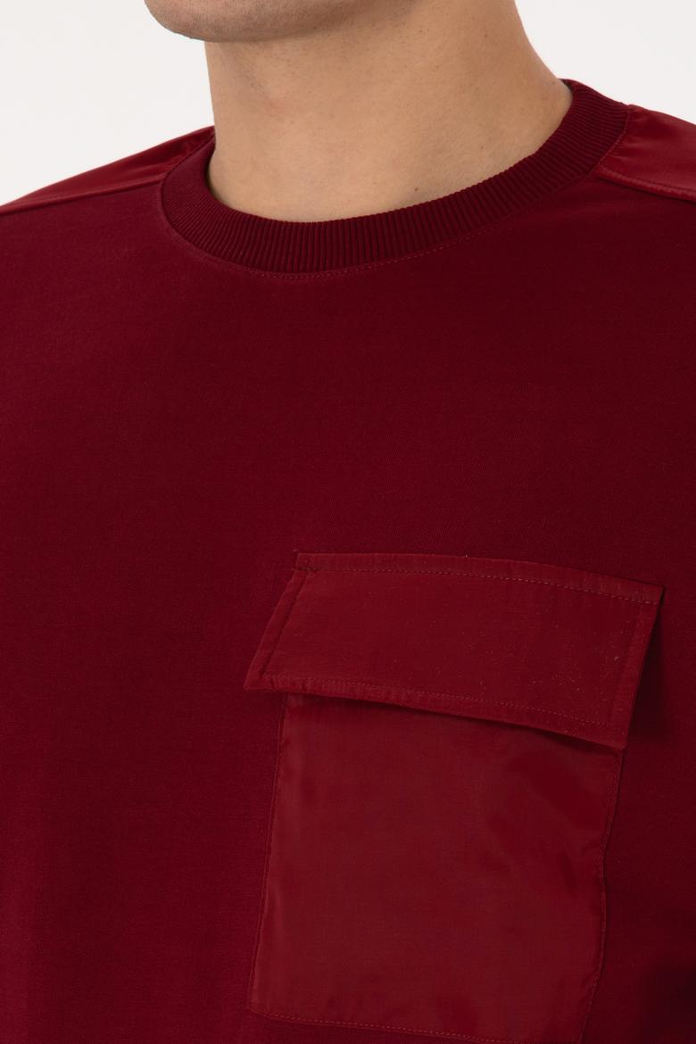 Erkek Bordo Sweatshirt - 50316401067