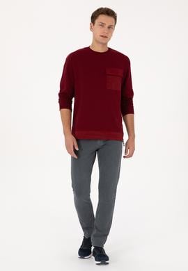 Erkek Bordo Sweatshirt - 50316401067