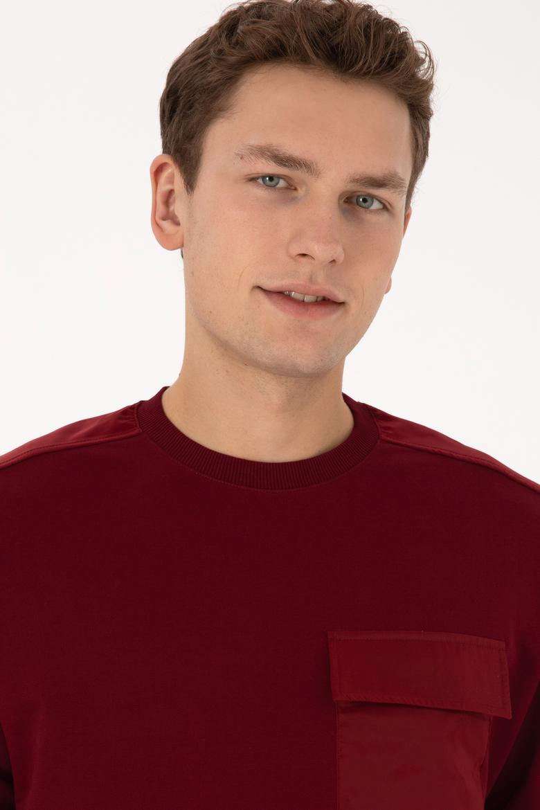 Erkek Bordo Sweatshirt - 50316401067