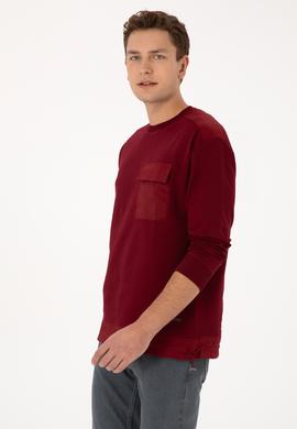 Erkek Bordo Sweatshirt - 50316401067
