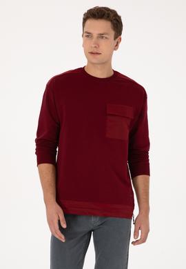 Erkek Bordo Sweatshirt - 50316401067