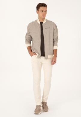 Erkek Krem Örme Hırka - 50315820027