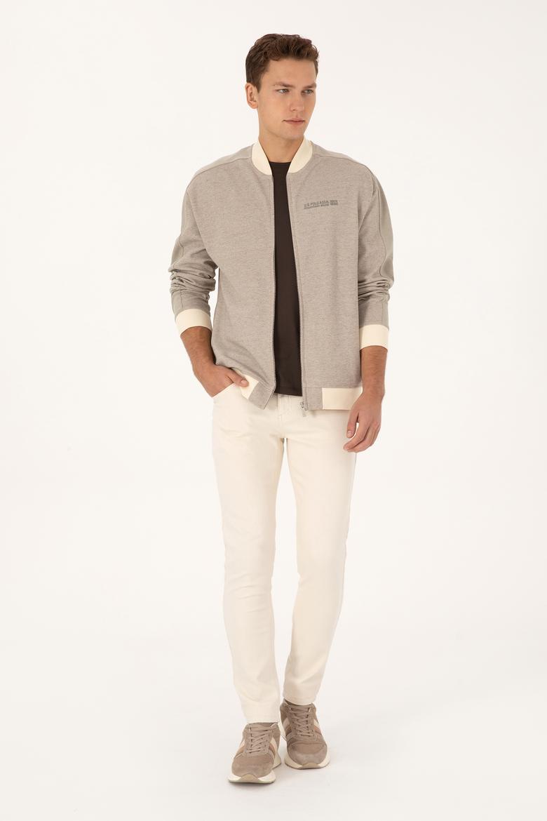 Erkek Krem Örme Hırka - 50315820027