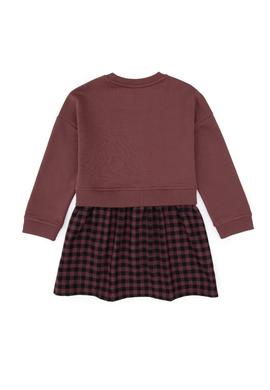 Kız Çocuk Gül Kurusu Örme Elbise - 50318089007