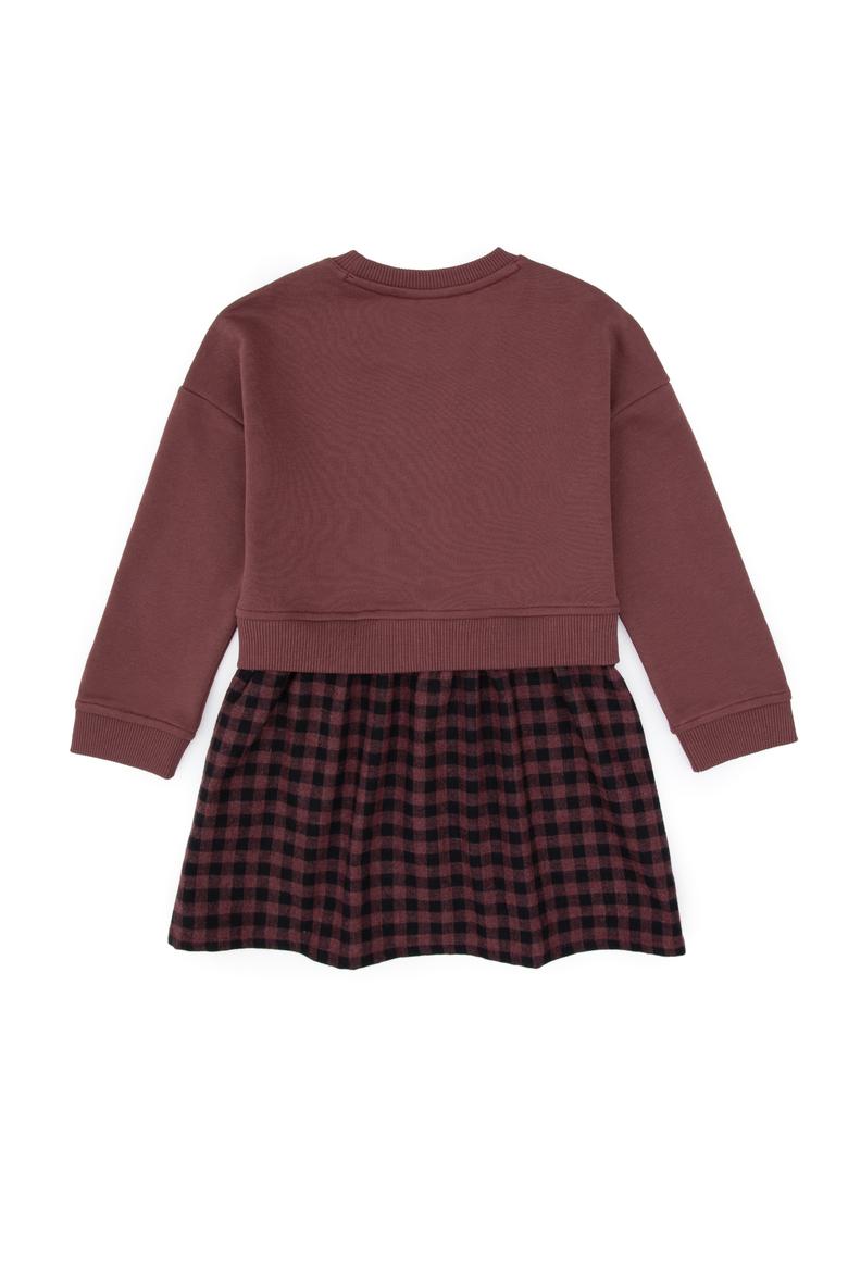 Kız Çocuk Gül Kurusu Örme Elbise - 50318089007