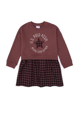 Kız Çocuk Gül Kurusu Örme Elbise - 50318089007