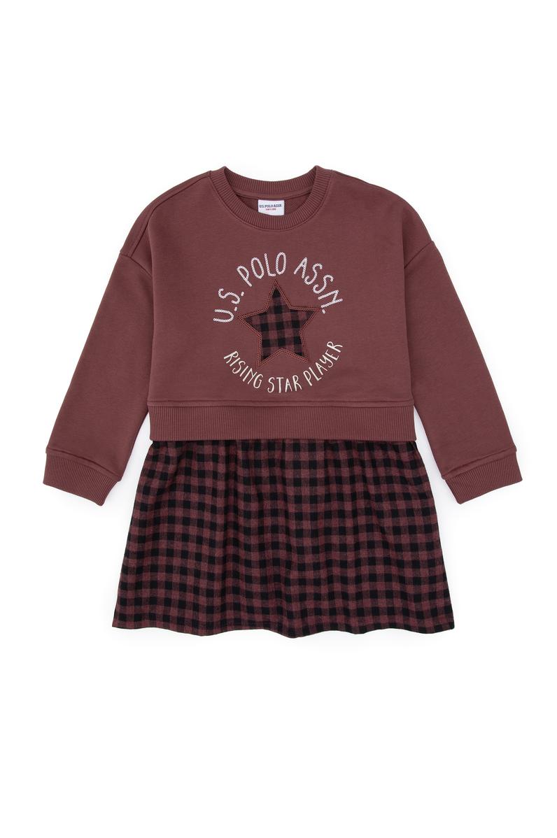 Kız Çocuk Gül Kurusu Örme Elbise