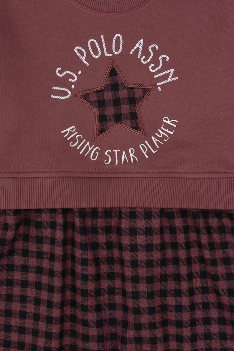 Kız Çocuk Gül Kurusu Örme Elbise - 50318089007