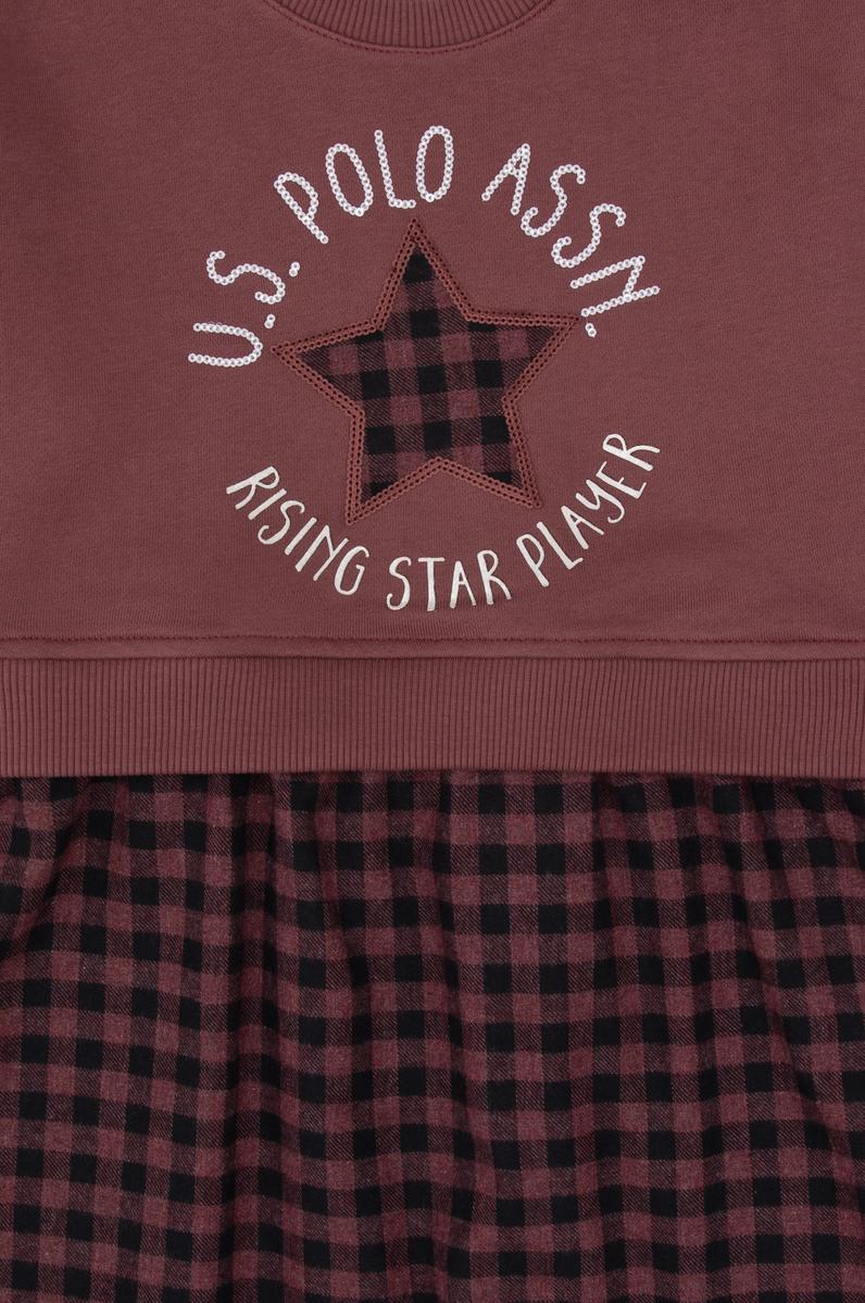 Kız Çocuk Gül Kurusu Örme Elbise