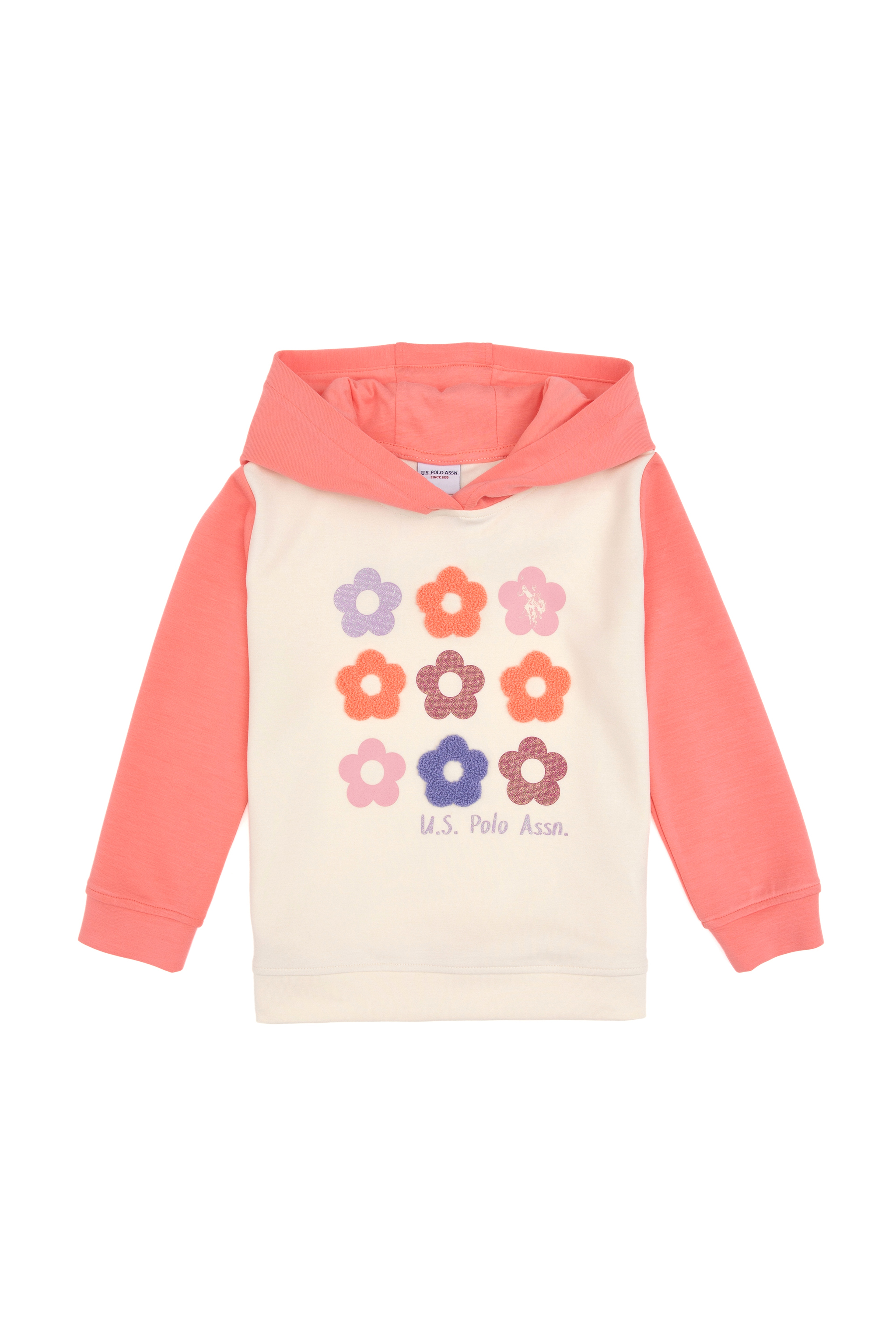 Kız Çocuk Neon Pembe Kapüşonlu Sweatshirt - Image 4