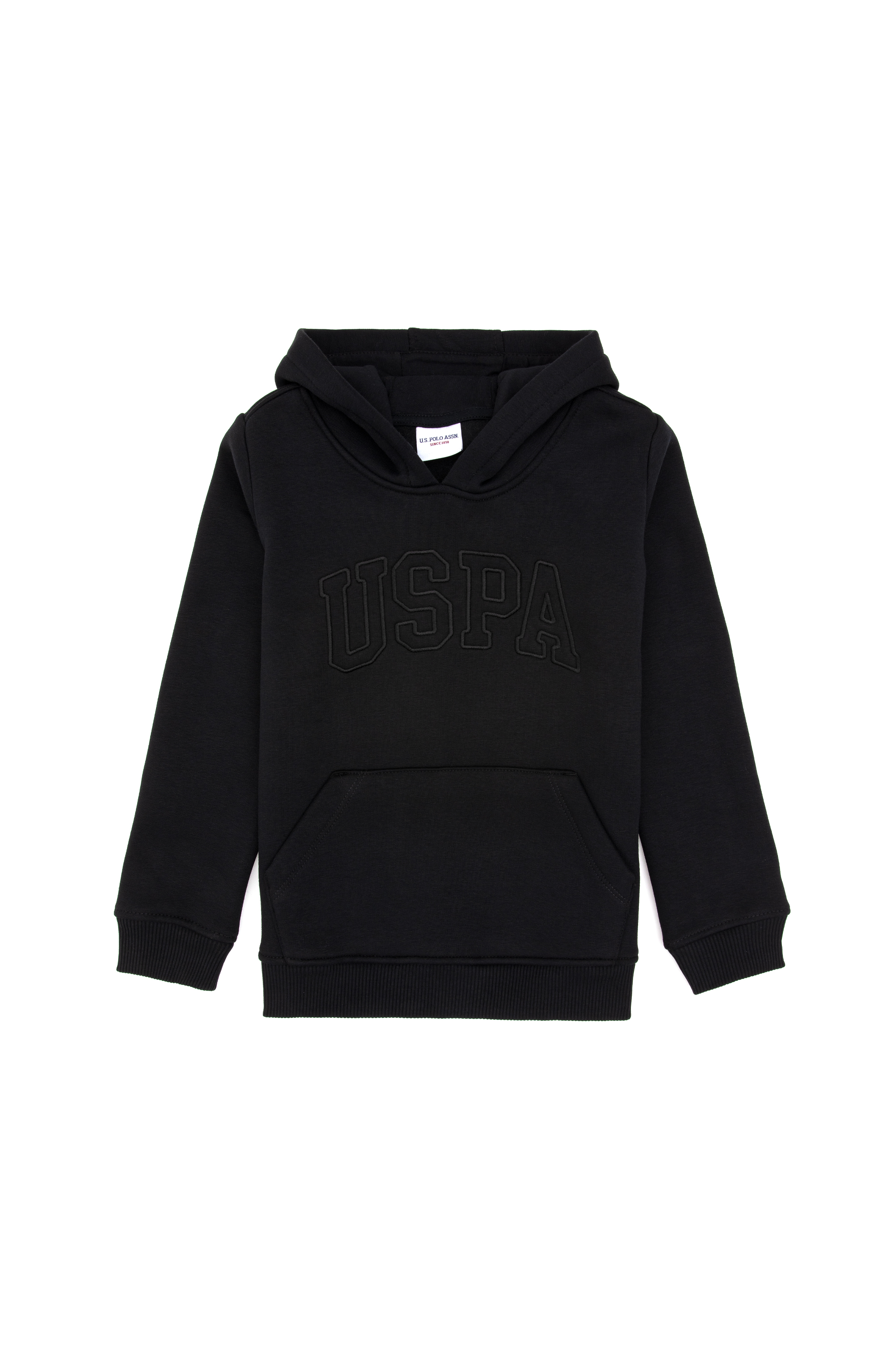 Kız Çocuk Siyah Kapüşonlu Şardonlu Basic Sweatshirt - Image 3