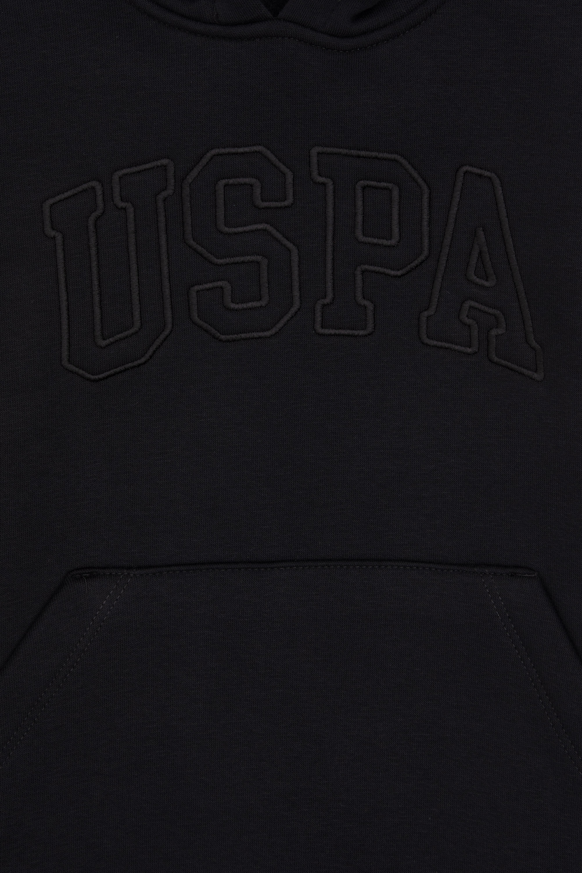 Kız Çocuk Siyah Kapüşonlu Şardonlu Basic Sweatshirt - Image 5