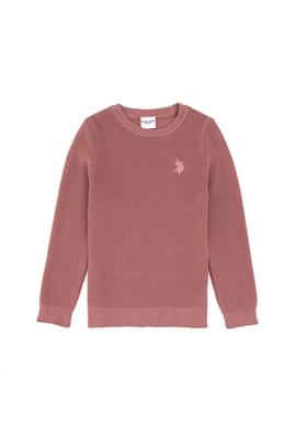 Kız Çocuk Orkide Bisiklet Yaka Basic Kazak - 50316842038