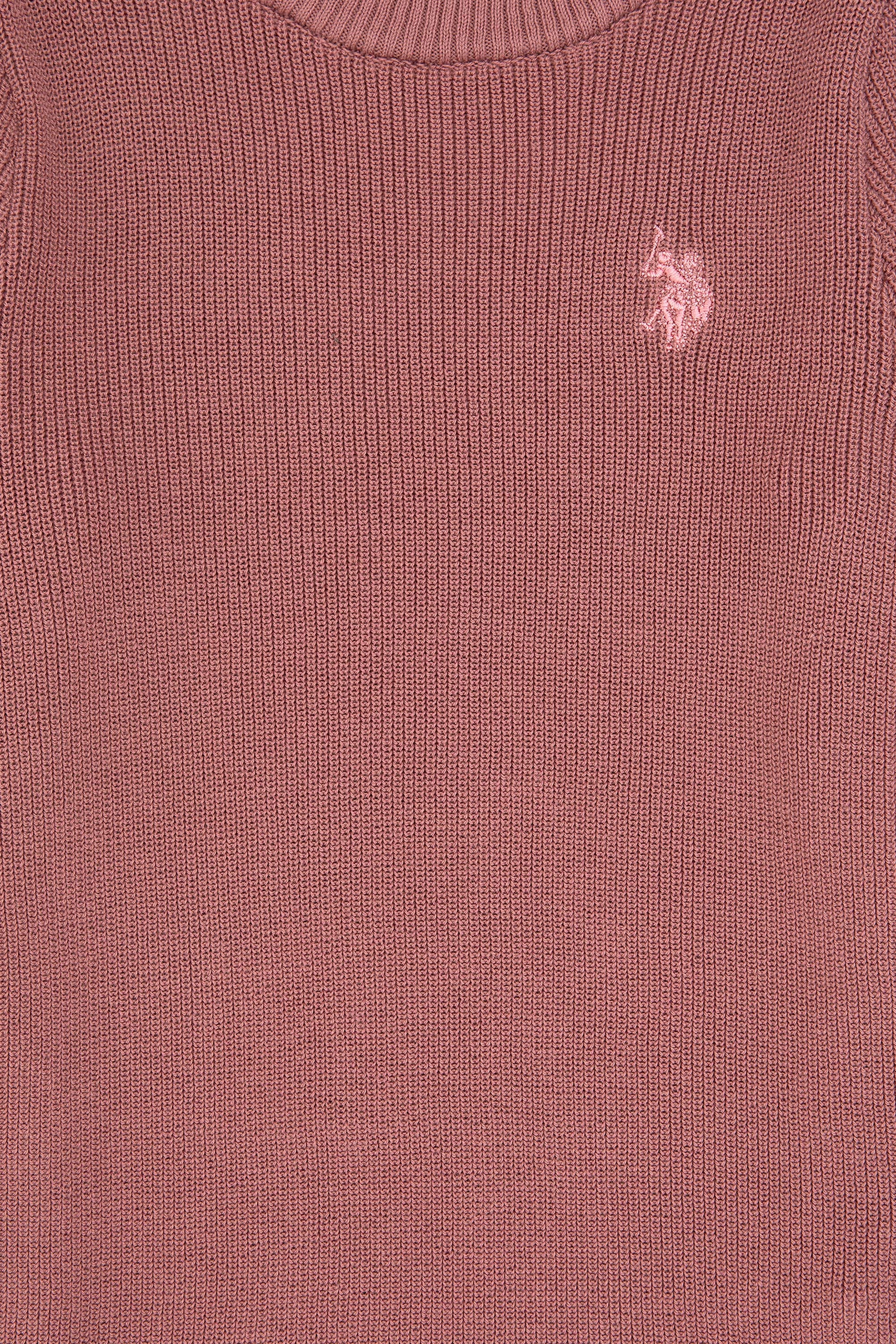 Kız Çocuk Orkide Bisiklet Yaka Basic Kazak - Image 5