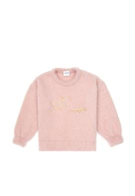 Kız Çocuk Bisiklet Yaka Pudra Kazak - 50315771001