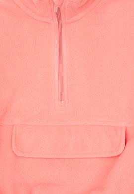 Kız Çocuk Neon Pembe Polarlı Yarım Fermuarlı Sweatshirt - 50317992012