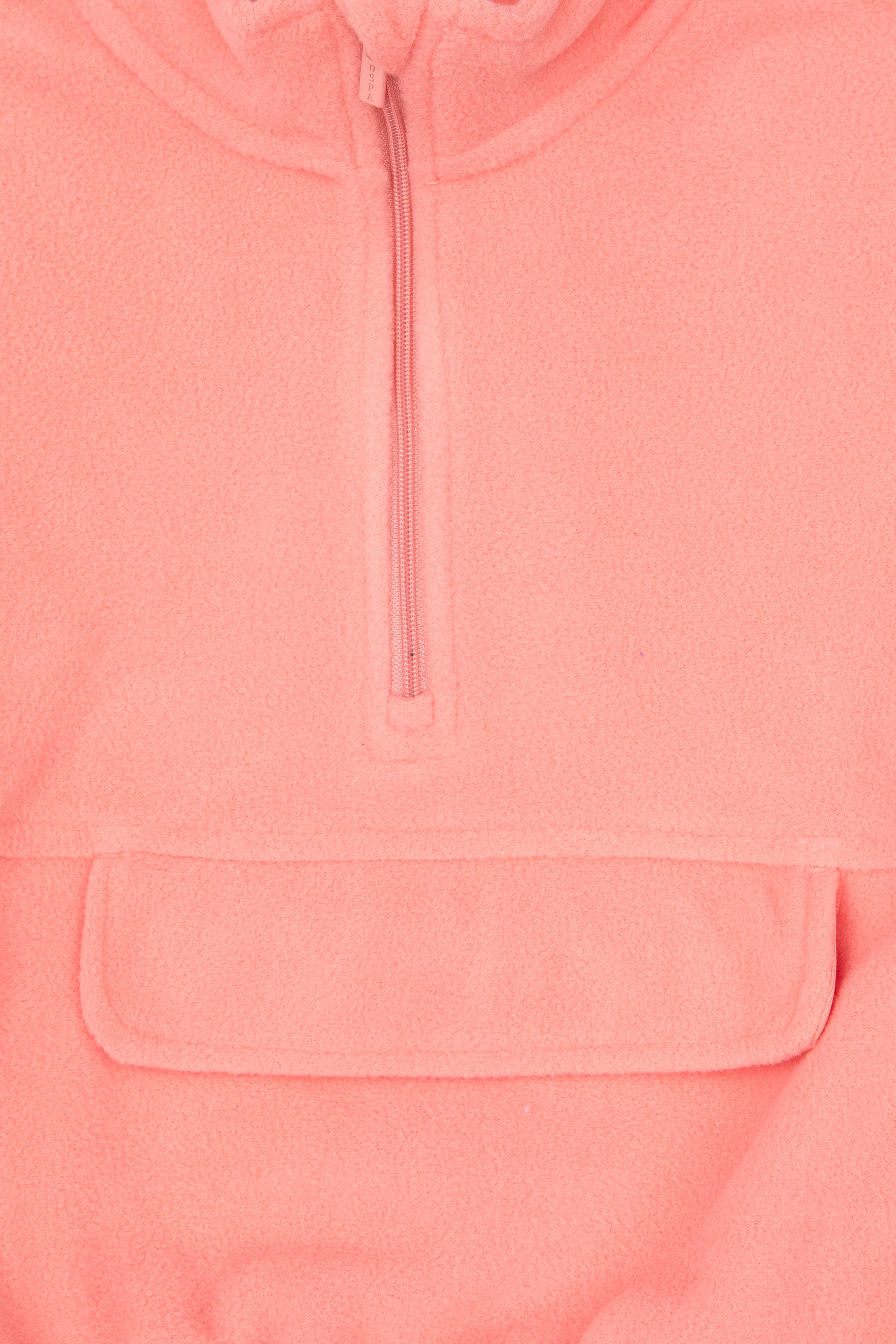 Kız Çocuk Neon Pembe Polarlı Yarım Fermuarlı Sweatshirt - Image 5