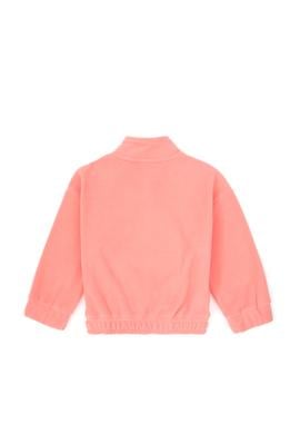 Kız Çocuk Neon Pembe Polarlı Yarım Fermuarlı Sweatshirt - 50317992012