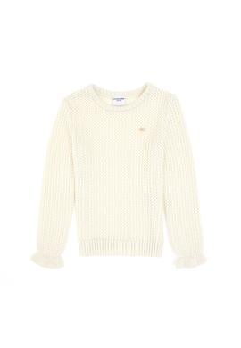 Kız Çocuk Bisiklet Yaka Krem Kazak - 50316269021