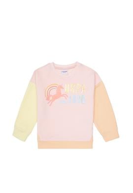 Kız Çocuk Açık Pembe Bisiklet Yaka Sweatshirt - 50317979006