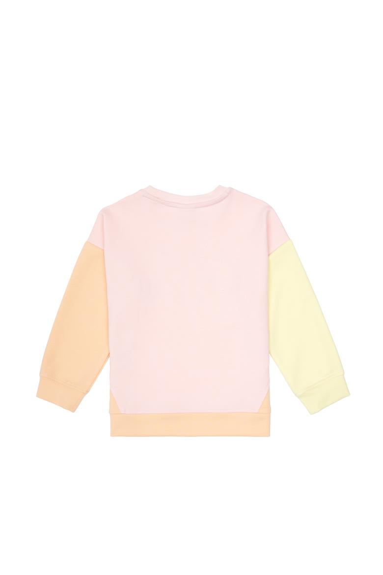 Kız Çocuk Açık Pembe Bisiklet Yaka Sweatshirt - 50317979006