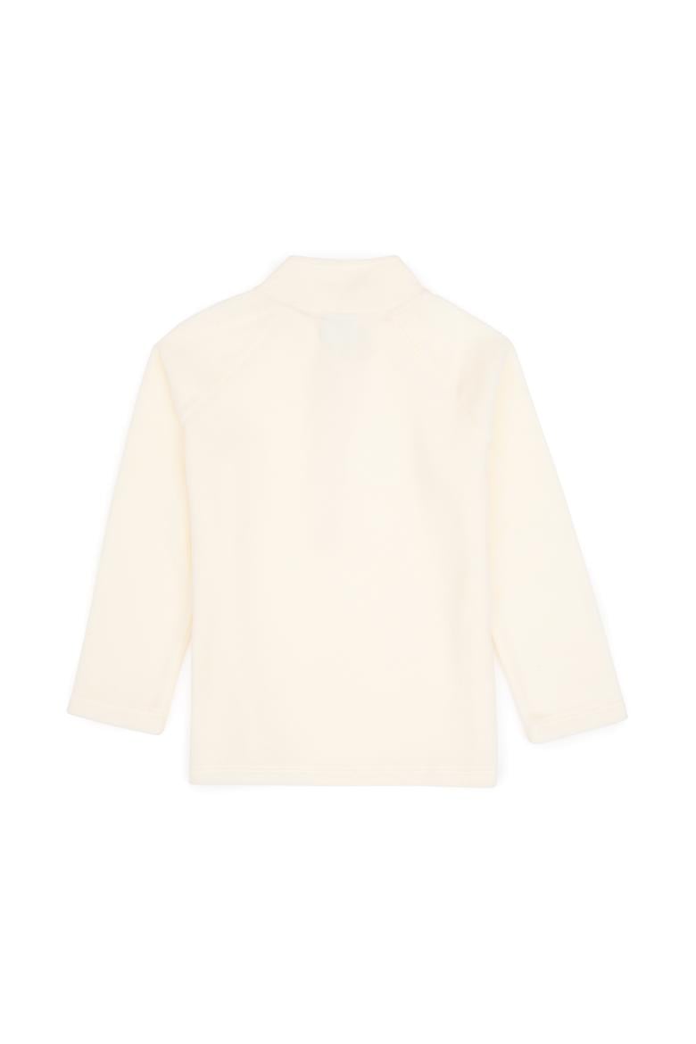 Kız Çocuk Krem Polarlı Yarım Fermuarlı Sweatshirt - 50317884014
