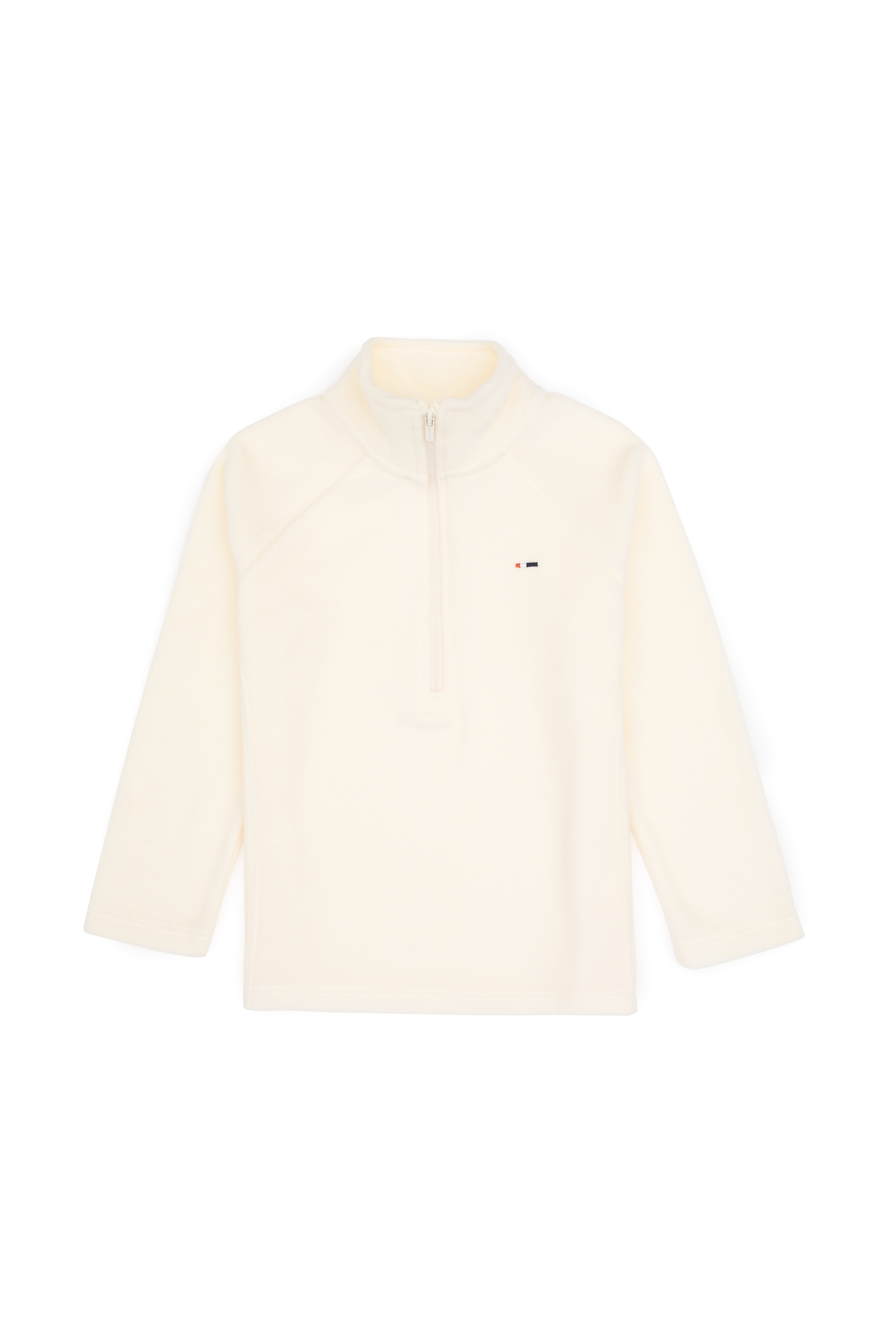 Kız Çocuk Krem Polarlı Yarım Fermuarlı Sweatshirt - Image 4