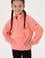 Kız Çocuk Neon Pembe Polarlı Yarım Fermuarlı Sweatshirt