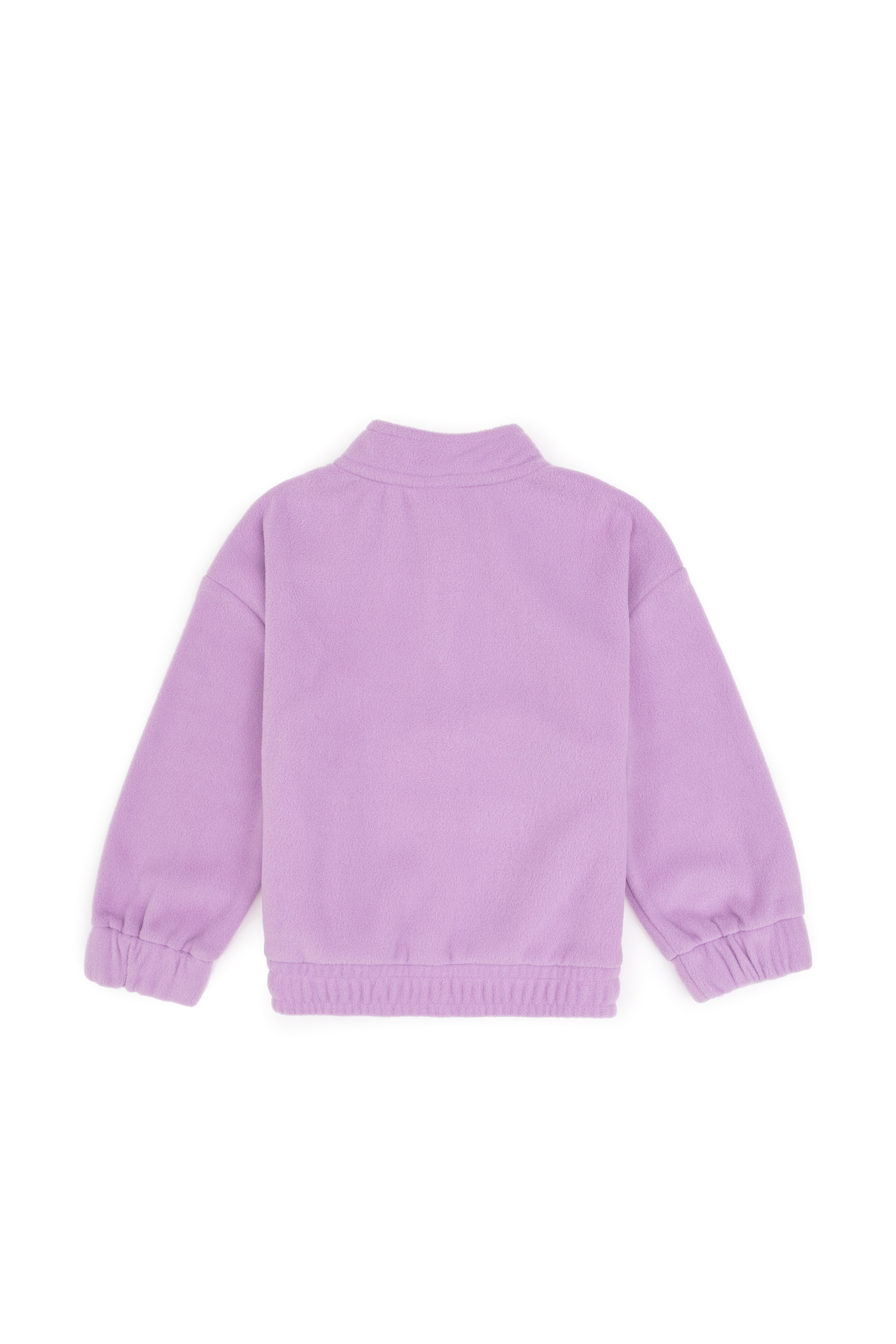 Kız Çocuk Lila Polarlı Yarım Fermuarlı Sweatshirt - Image 4