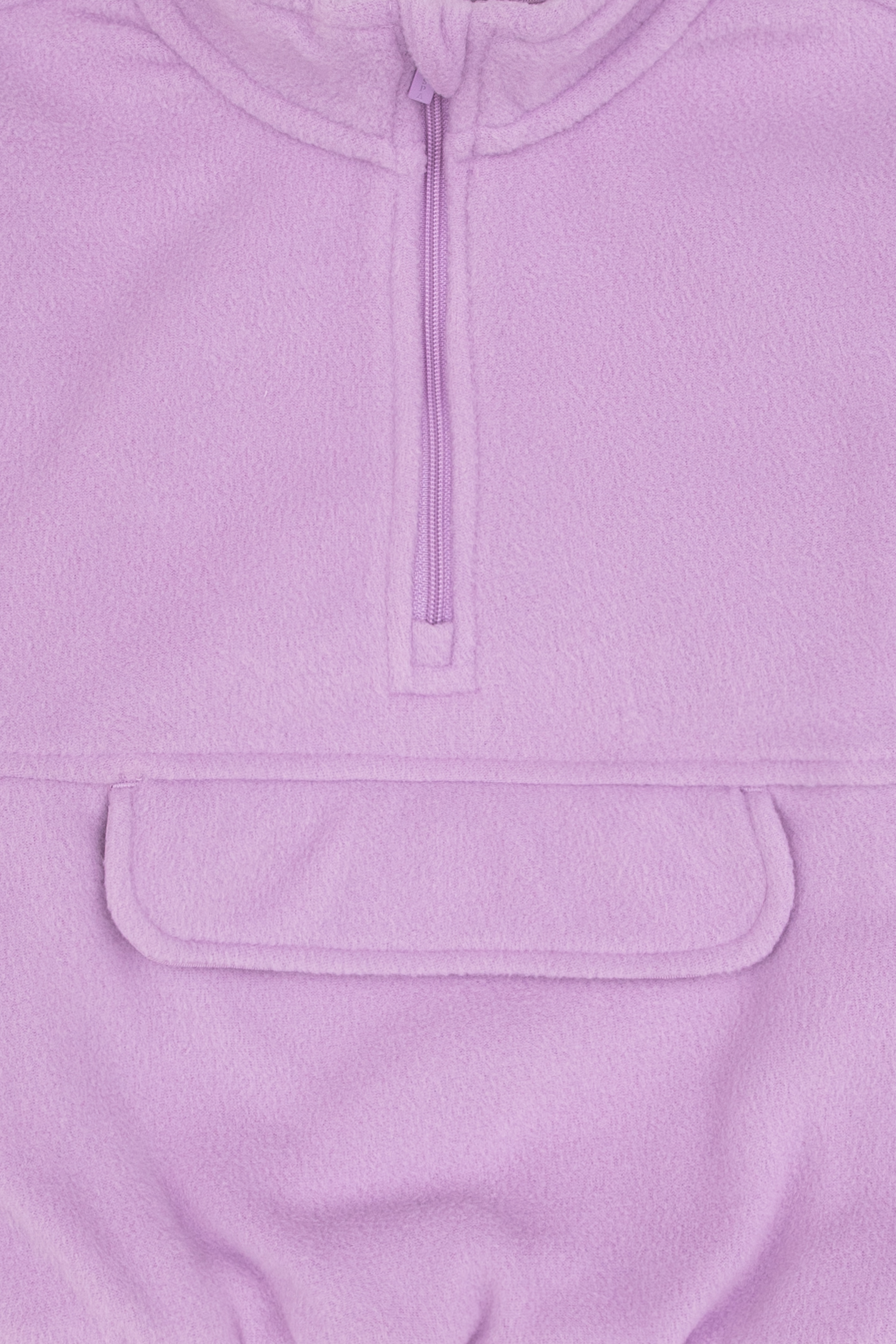 Kız Çocuk Lila Polarlı Yarım Fermuarlı Sweatshirt - Image 5