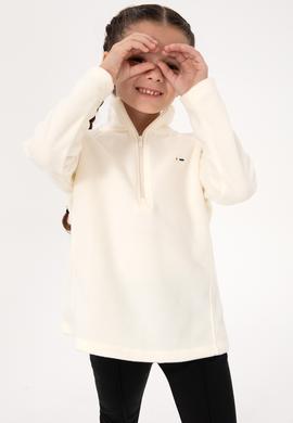 Kız Çocuk Krem Polarlı Yarım Fermuarlı Sweatshirt - 50317884014