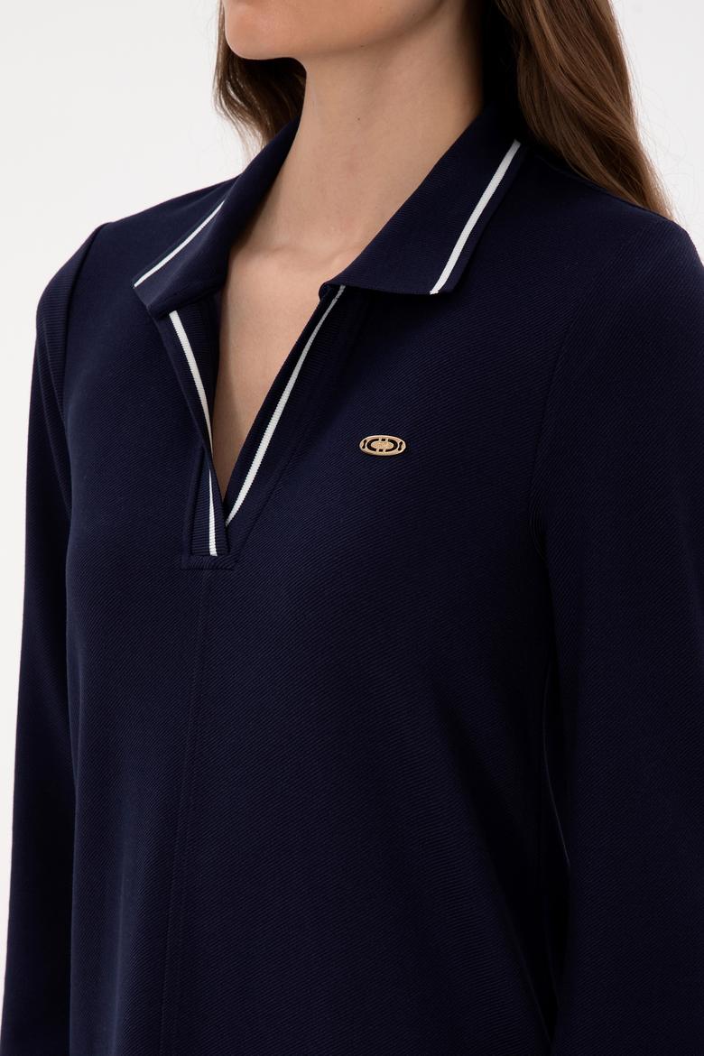 Kadın Mürdüm Örme Elbise - 50314212005